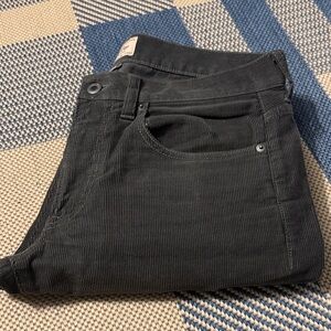Style 484 J.Crew Men's dark grey Corduroy Jeans.  30x32